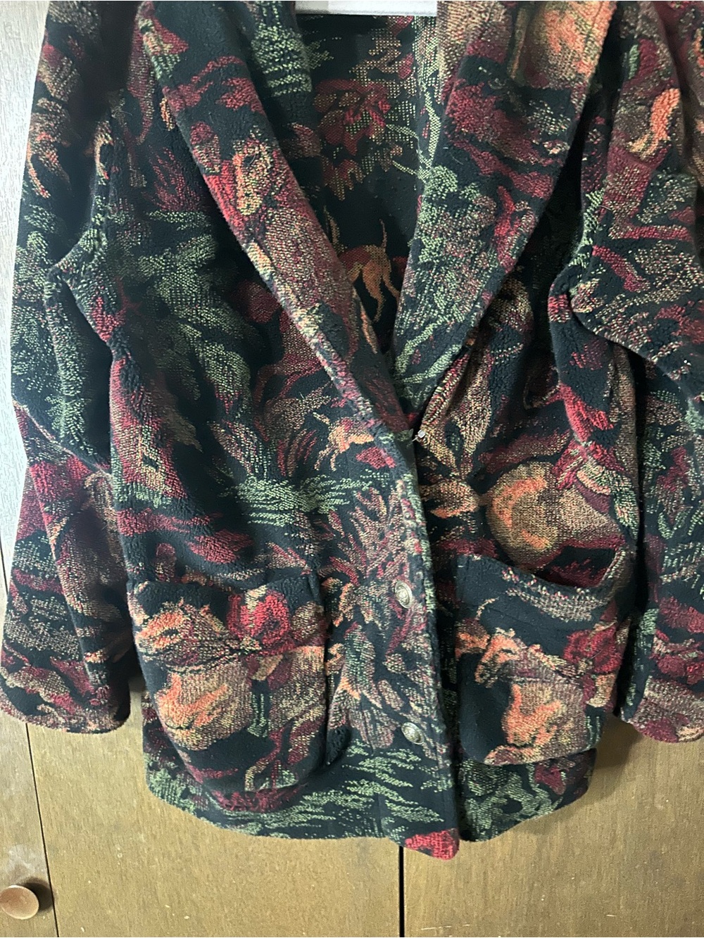 Vintage County Clothing Co. Tapestry Floral Jacket Multicolor Hunt Horse Rider M - Picture 4 of 10